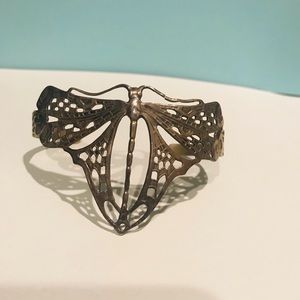 Dragonfly bracelet, silver color
